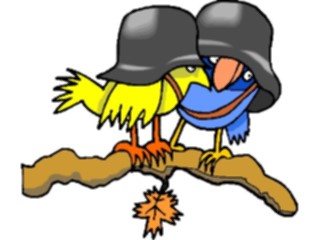 Sticker Custom Preview Image #018027 Animals Cartoons Birds Wearing Helmets