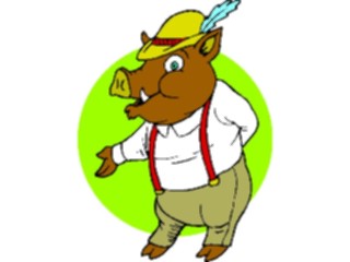 Sticker Custom Preview Image #018040 Animals Cartoons Boar German