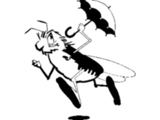Sticker Custom Preview Image #018073 Animals Cartoons Bugwith Umbrella