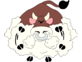 Sticker Custom Preview Image #018076 Animals Cartoons Bull02