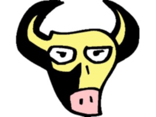 Sticker Custom Preview Image #018080 Animals Cartoons Bull06