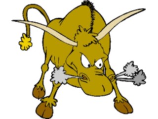 Sticker Custom Preview Image #018103 Animals Cartoons Bull Angry3