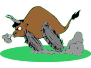 Sticker Custom Preview Image #018106 Animals Cartoons Bull Charging1