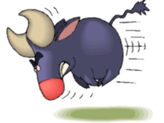 Sticker Custom Preview Image #018108 Animals Cartoons Bull Charging3