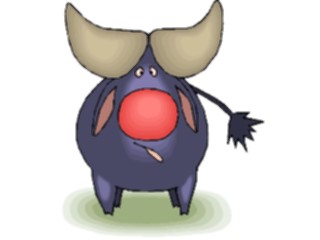 Sticker Custom Preview Image #018110 Animals Cartoons Bull Crosseyed2