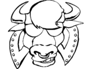 Sticker Custom Preview Image #018112 Animals Cartoons Bull Headed