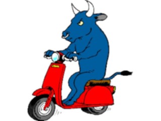 Sticker Custom Preview Image #018116 Animals Cartoons Bullon Scooter