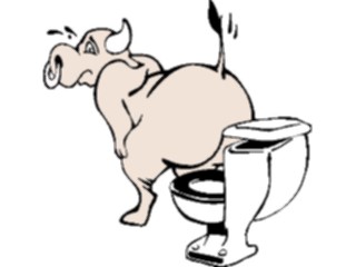 Sticker Custom Preview Image #018117 Animals Cartoons Bull Potty1