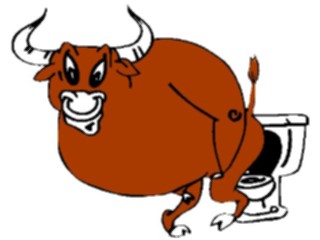 Sticker Custom Preview Image #018118 Animals Cartoons Bull Potty2