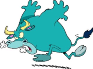 Sticker Custom Preview Image #018121 Animals Cartoons Bull Stampede