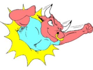 Sticker Custom Preview Image #018122 Animals Cartoons Bull Super