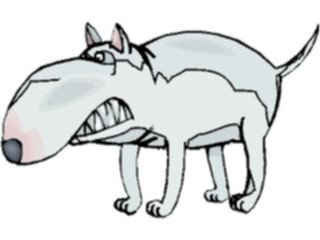 Sticker Custom Preview Image #018124 Animals Cartoons Bull Terrier Mean