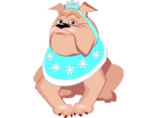 Sticker Custom Preview Image #018133 Animals Cartoons Bulldogin Bib