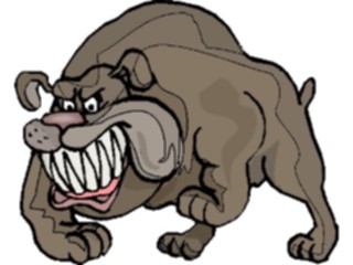 Sticker Custom Preview Image #018134 Animals Cartoons Bulldog Mean1