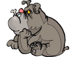 Sticker Custom Preview Image #018135 Animals Cartoons Bulldog Mean2