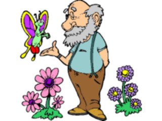 Sticker Custom Preview Image #018180 Animals Cartoons Butterfly Man