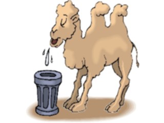 Sticker Custom Preview Image #018205 Animals Cartoons Camel Drinking