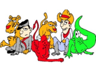 Sticker Custom Preview Image #018220 Animals Cartoons Cartoon Collage