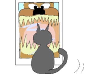 Sticker Custom Preview Image #018252 Animals Cartoons Cat Angry Dog