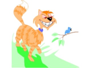 Sticker Custom Preview Image #018257 Animals Cartoons Cat Bird1