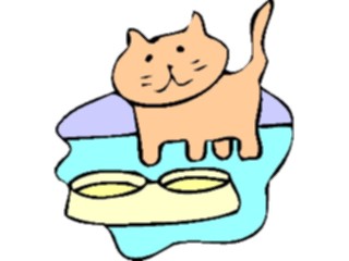 Sticker Custom Preview Image #018265 Animals Cartoons Cat Bowl03