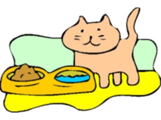 Sticker Custom Preview Image #018267 Animals Cartoons Cat Bowl05