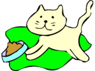 Sticker Custom Preview Image #018278 Animals Cartoons Cat Bowl16
