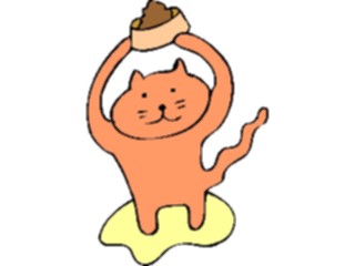 Sticker Custom Preview Image #018279 Animals Cartoons Cat Bowl17
