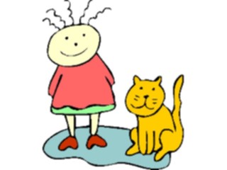 Sticker Custom Preview Image #018291 Animals Cartoons Cat Child03