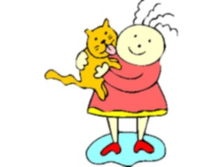 Sticker Custom Preview Image #018295 Animals Cartoons Cat Child07