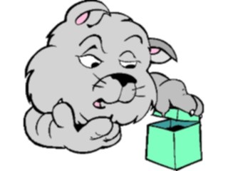Sticker Custom Preview Image #018309 Animals Cartoons Cat Curious