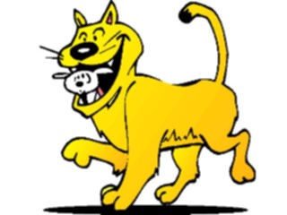 Sticker Custom Preview Image #018316 Animals Cartoons Cat Dogin Mouth