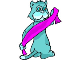Sticker Custom Preview Image #018322 Animals Cartoons Cat Drying Off