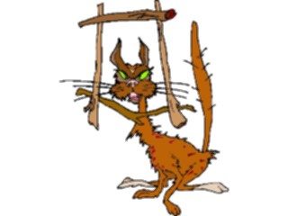 Sticker Custom Preview Image #018360 Animals Cartoons Cat Framed