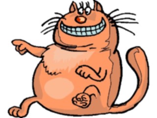 Sticker Custom Preview Image #018364 Animals Cartoons Cat Giggling