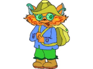 Sticker Custom Preview Image #018371 Animals Cartoons Cat Hiking