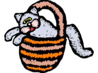 Sticker Custom Preview Image #018379 Animals Cartoons Catin Basket