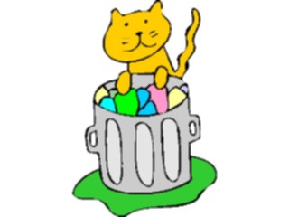 Sticker Custom Preview Image #018385 Animals Cartoons Catin Garbage