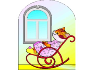 Sticker Custom Preview Image #018388 Animals Cartoons Catin Rocking Chair