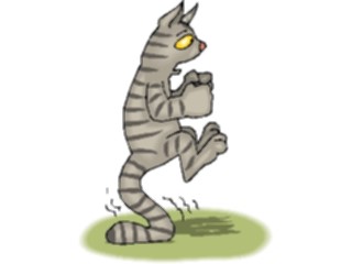 Sticker Custom Preview Image #018393 Animals Cartoons Cat Jumping2