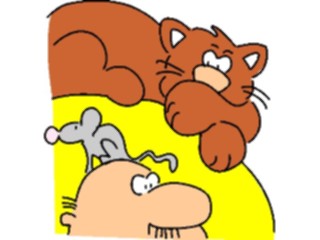 Sticker Custom Preview Image #018409 Animals Cartoons Cat Mouse4