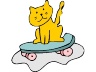 Sticker Custom Preview Image #018439 Animals Cartoons Caton Skateboard