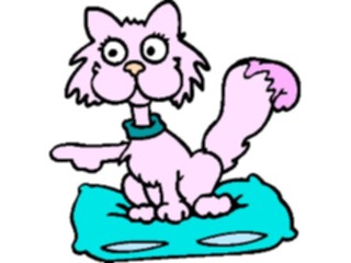 Sticker Custom Preview Image #018455 Animals Cartoons Cat Pointing1