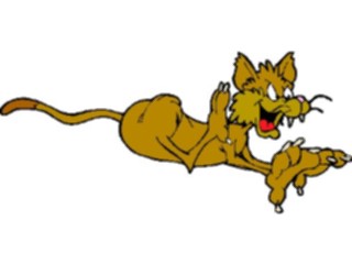 Sticker Custom Preview Image #018458 Animals Cartoons Cat Pouncing
