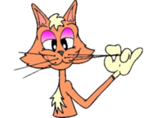 Sticker Custom Preview Image #018459 Animals Cartoons Cat Pullingon Whiskers