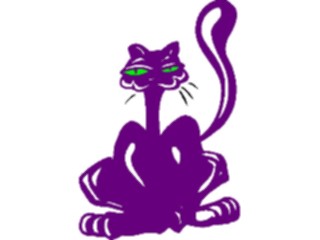 Sticker Custom Preview Image #018460 Animals Cartoons Cat Purple