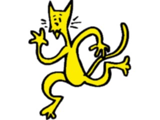 Sticker Custom Preview Image #018463 Animals Cartoons Cat Running1
