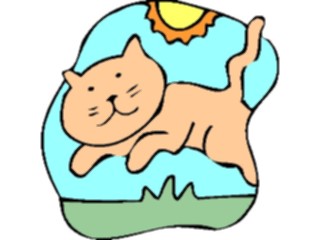 Sticker Custom Preview Image #018466 Animals Cartoons Cat Running4