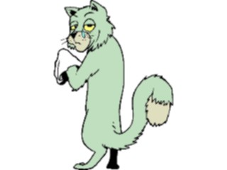Sticker Custom Preview Image #018467 Animals Cartoons Cat Sad