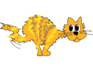 Sticker Custom Preview Image #018469 Animals Cartoons Cat Scared